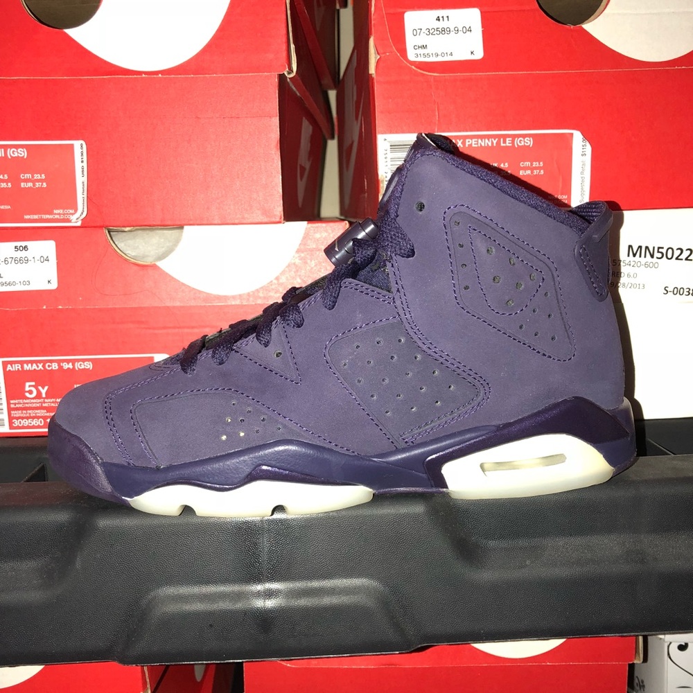 Air Jordan 6 Retro “Purple Dynasty” QS Size 4.5 GS